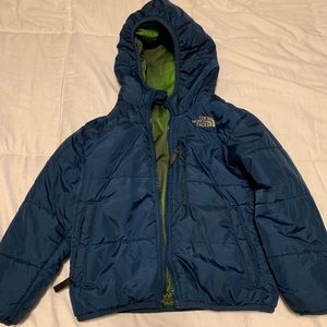 Northface reversible puffer jacket little boys
